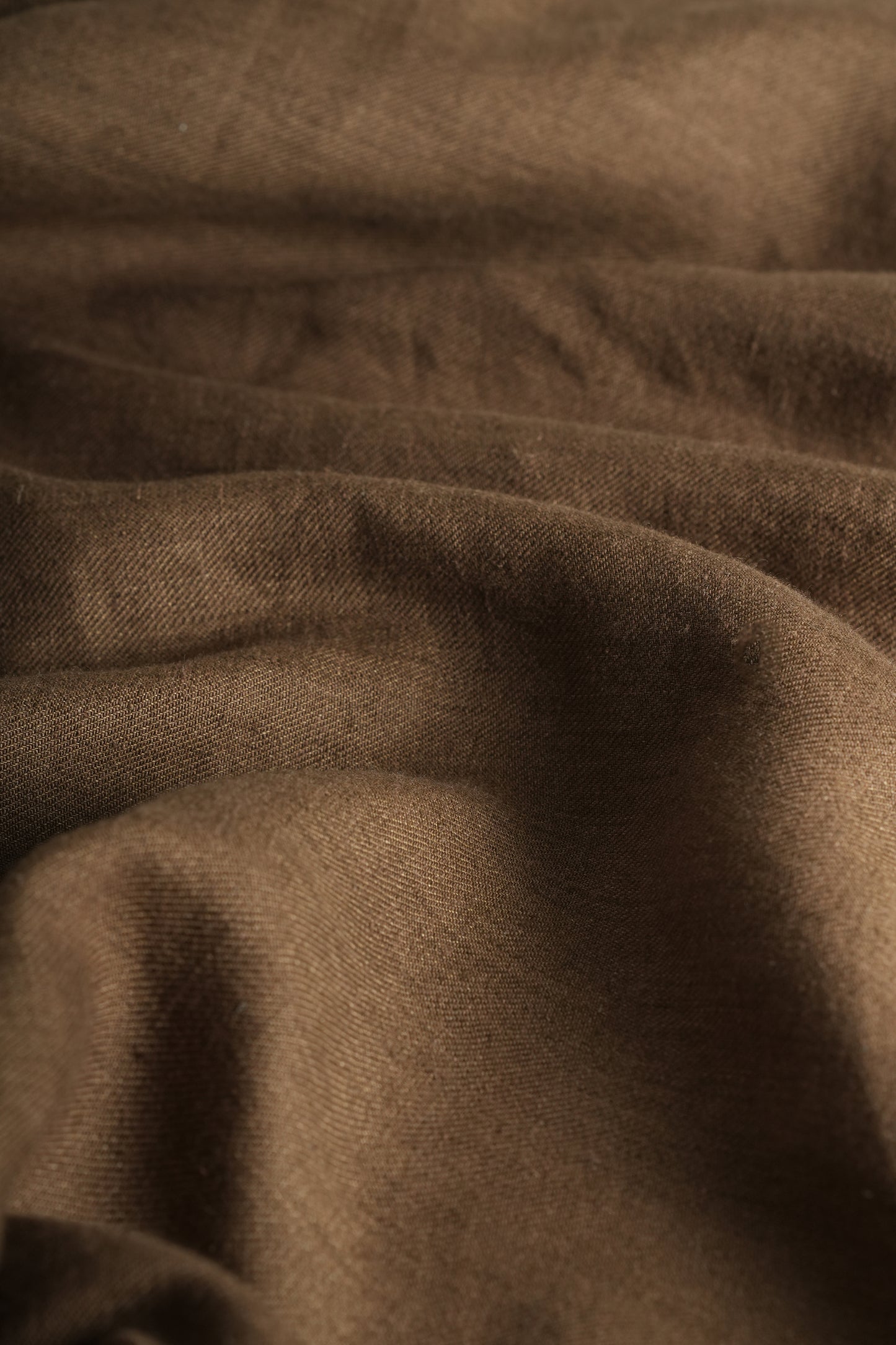 100% European Linen Utility Shacket - Brown