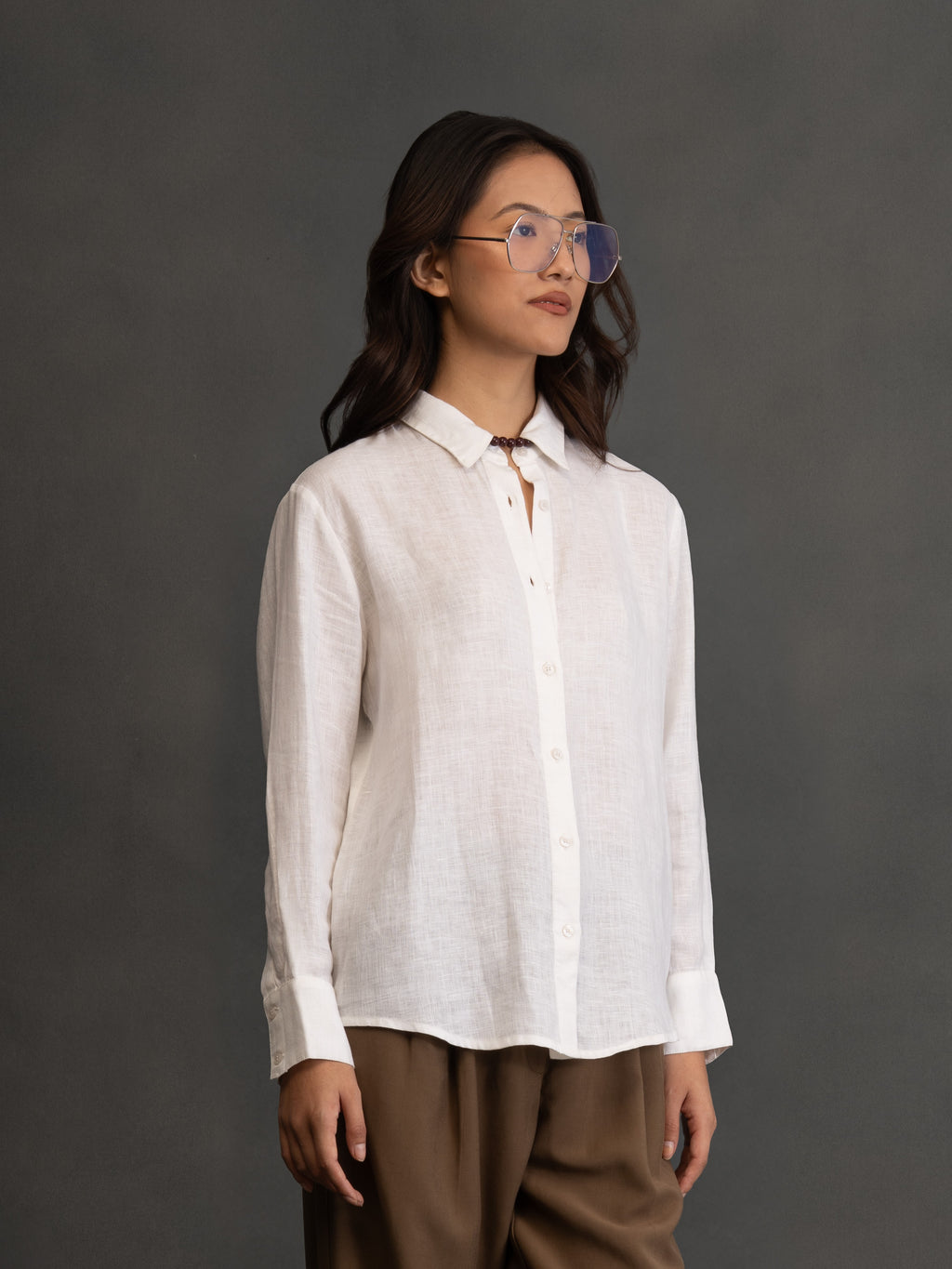 100% European Linen Everyday Shirt - White