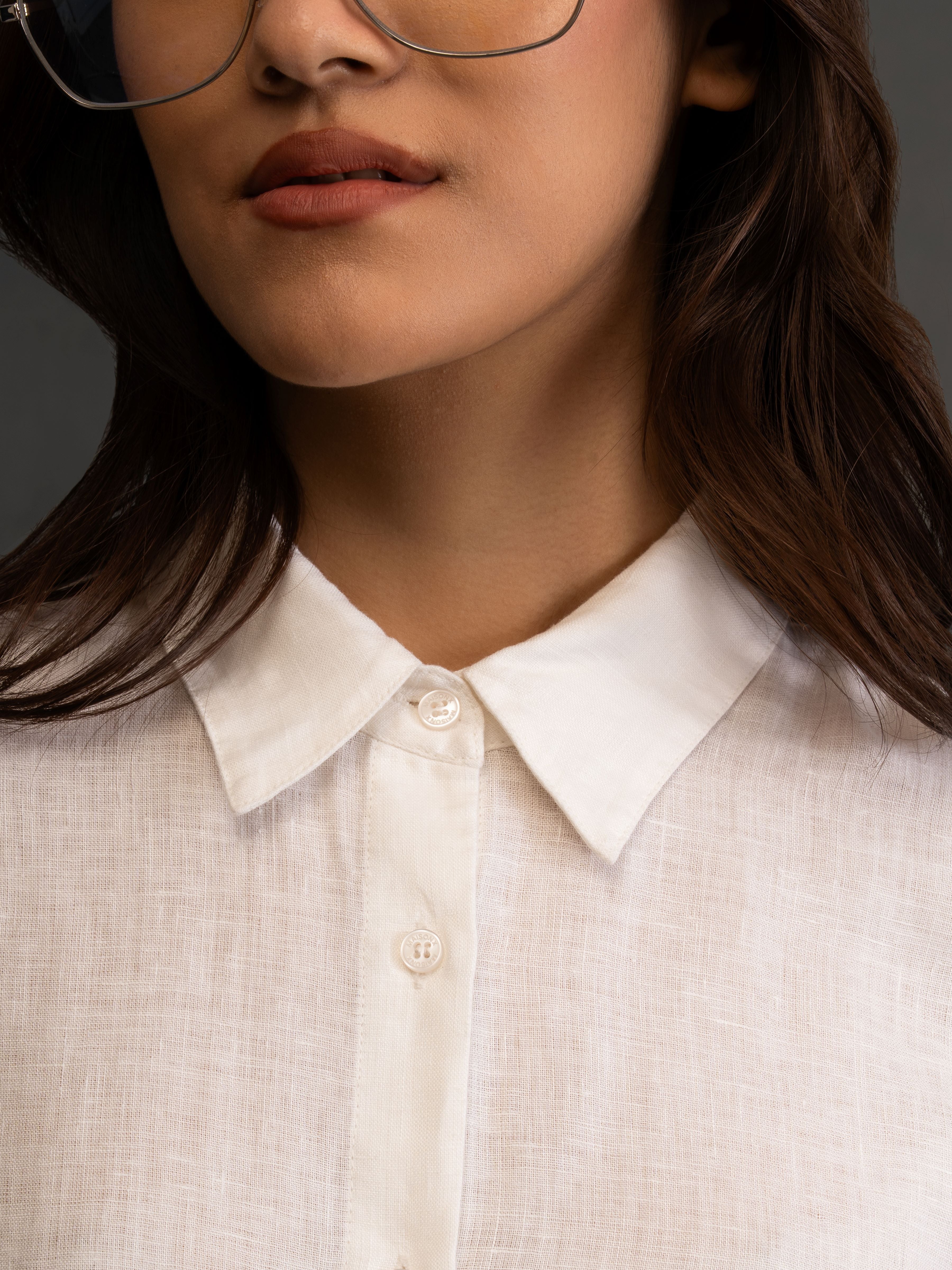 100% European Linen Everyday Shirt - White