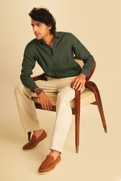 100% European Linen Relaxed Fit Trousers
