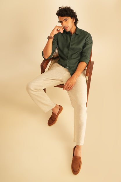 100% European Linen Classic Everyday Shirt