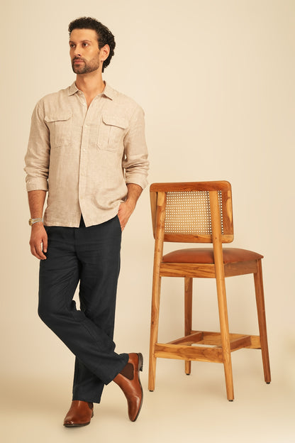 100% European Linen Utility Shirt