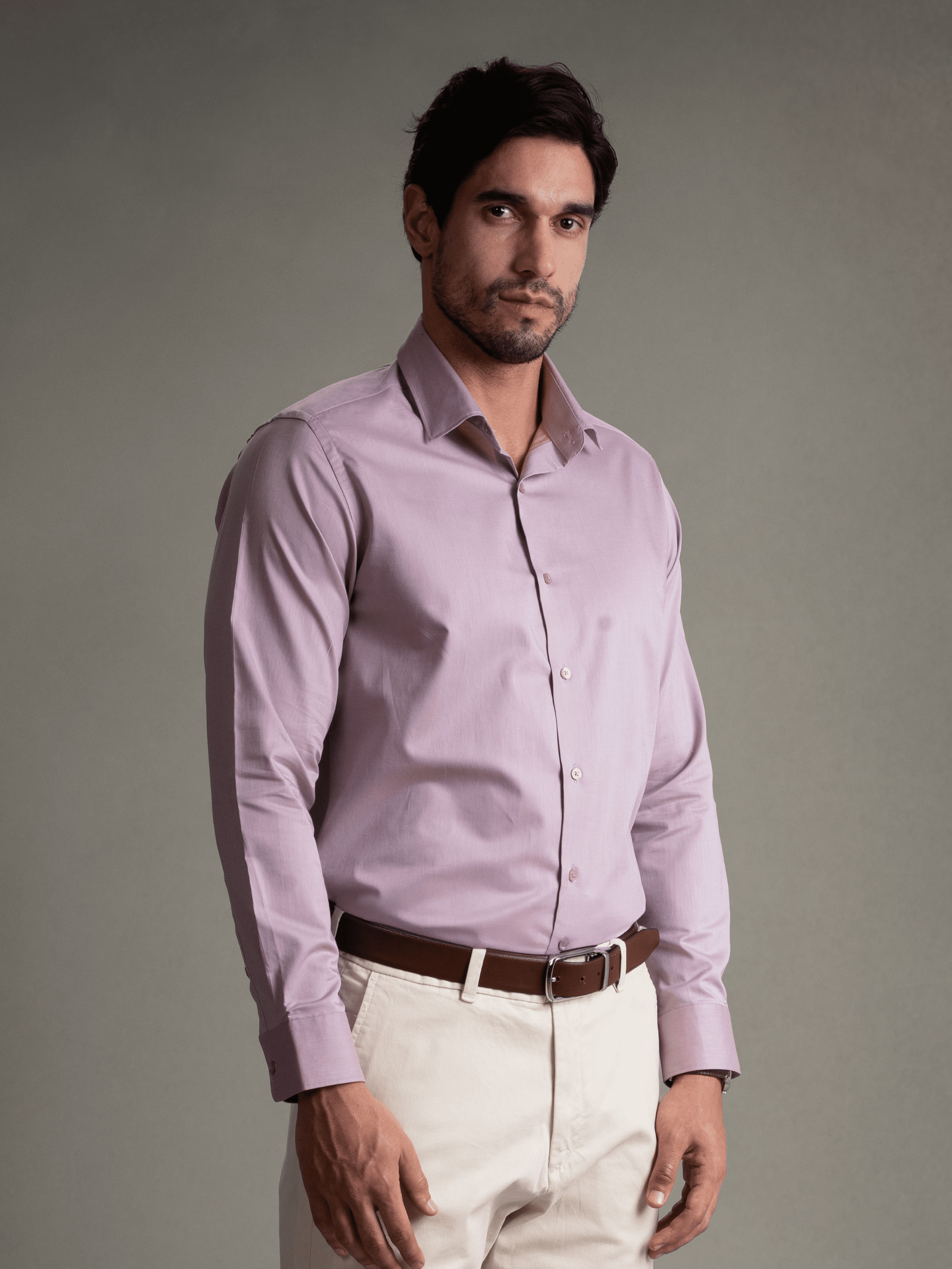 100% Egyptian Cotton 9-to-9 Formal Shirt - Mauve