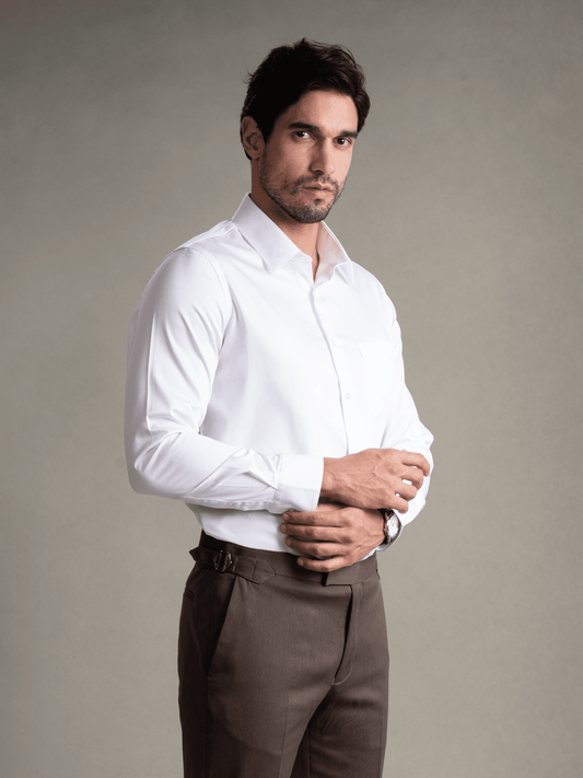 100% Egyptian Cotton Everyday Formal Shirt - White