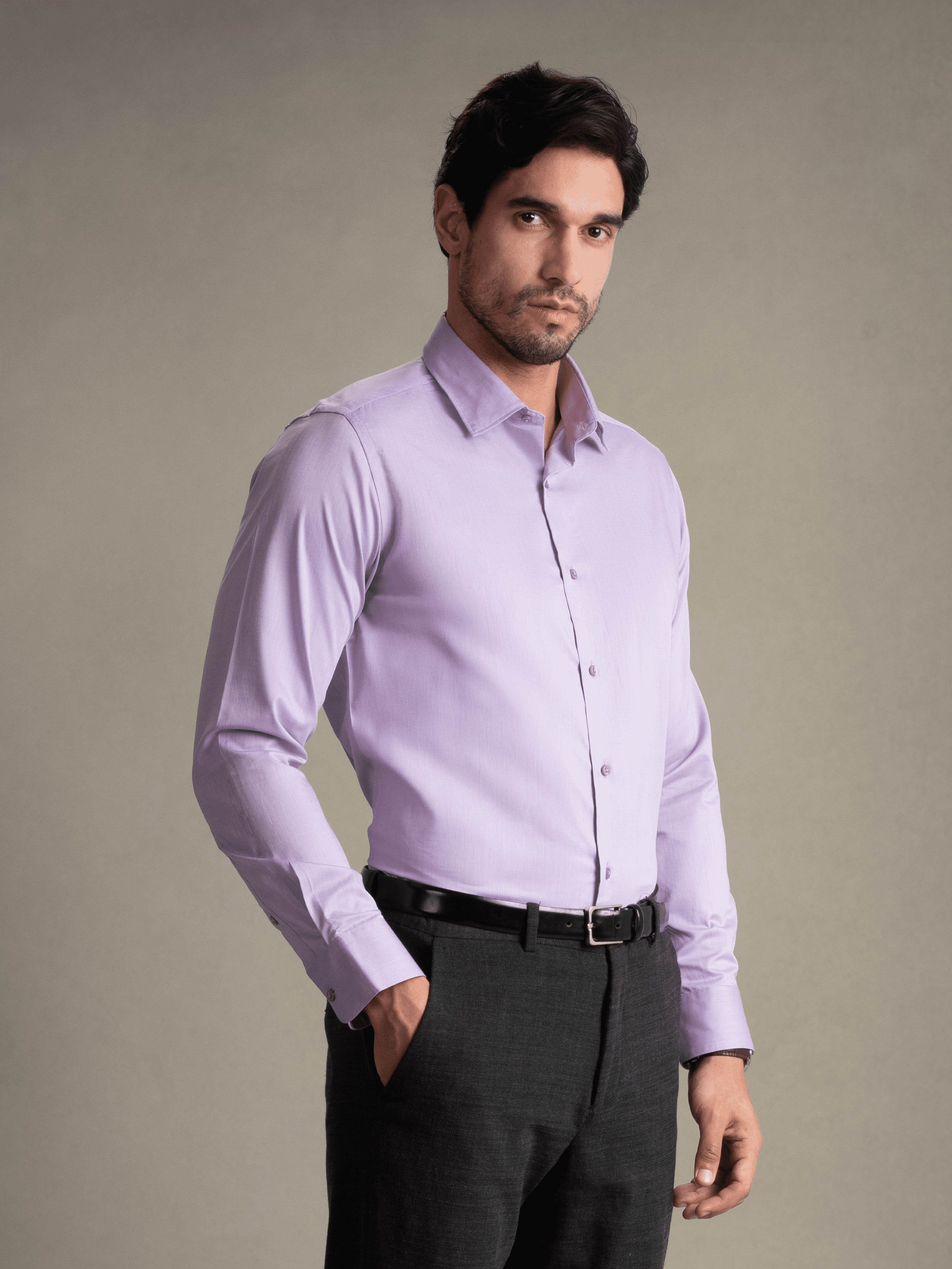 100% Egyptian Cotton 9-to-9 Formal Shirt - Lilac