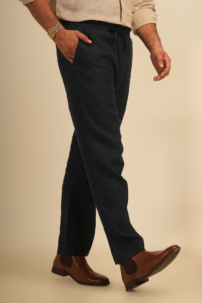 100% European Linen Relaxed Fit Trousers