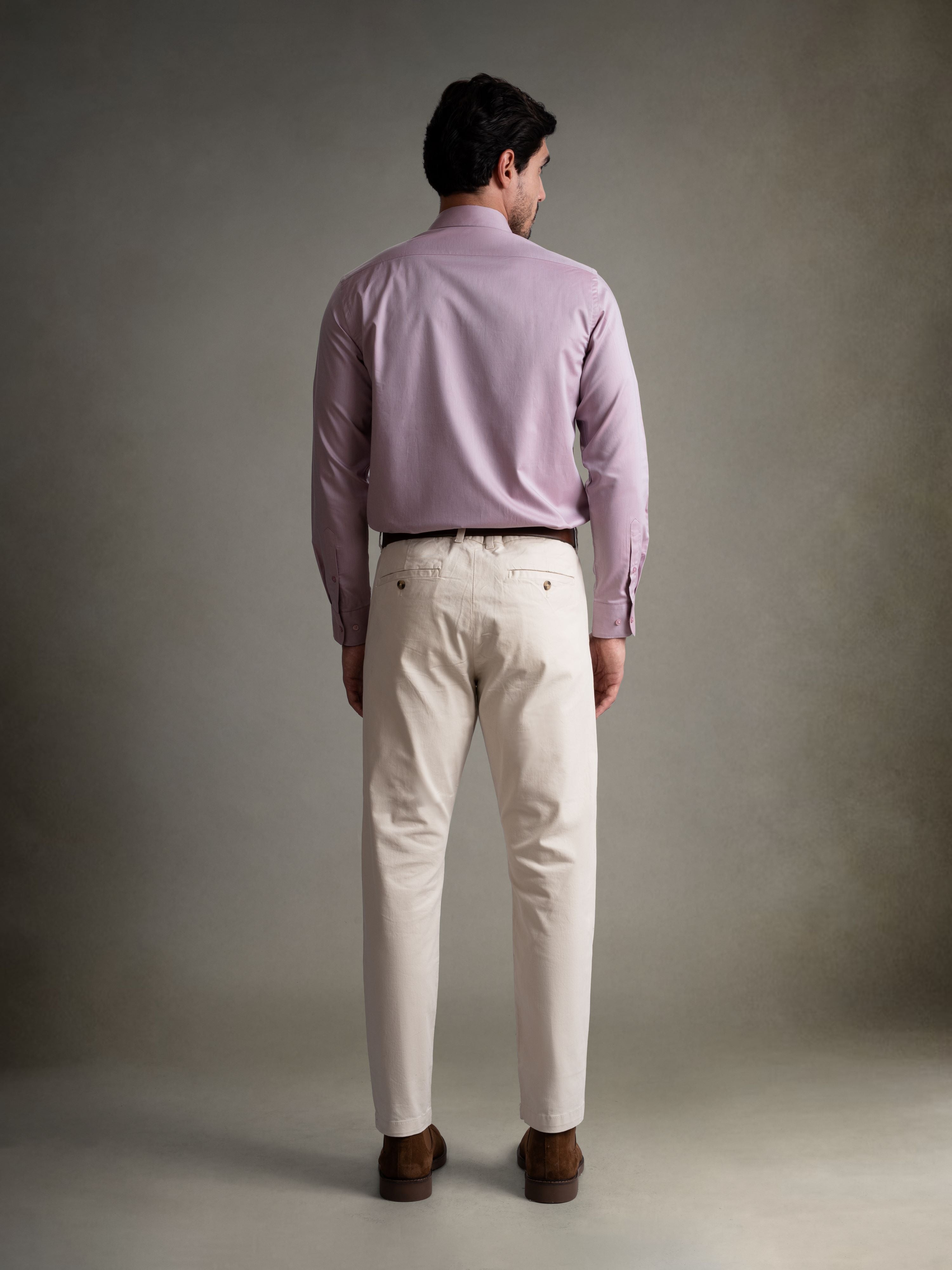 100% Egyptian Cotton 9-to-9 Formal Shirt - Mauve