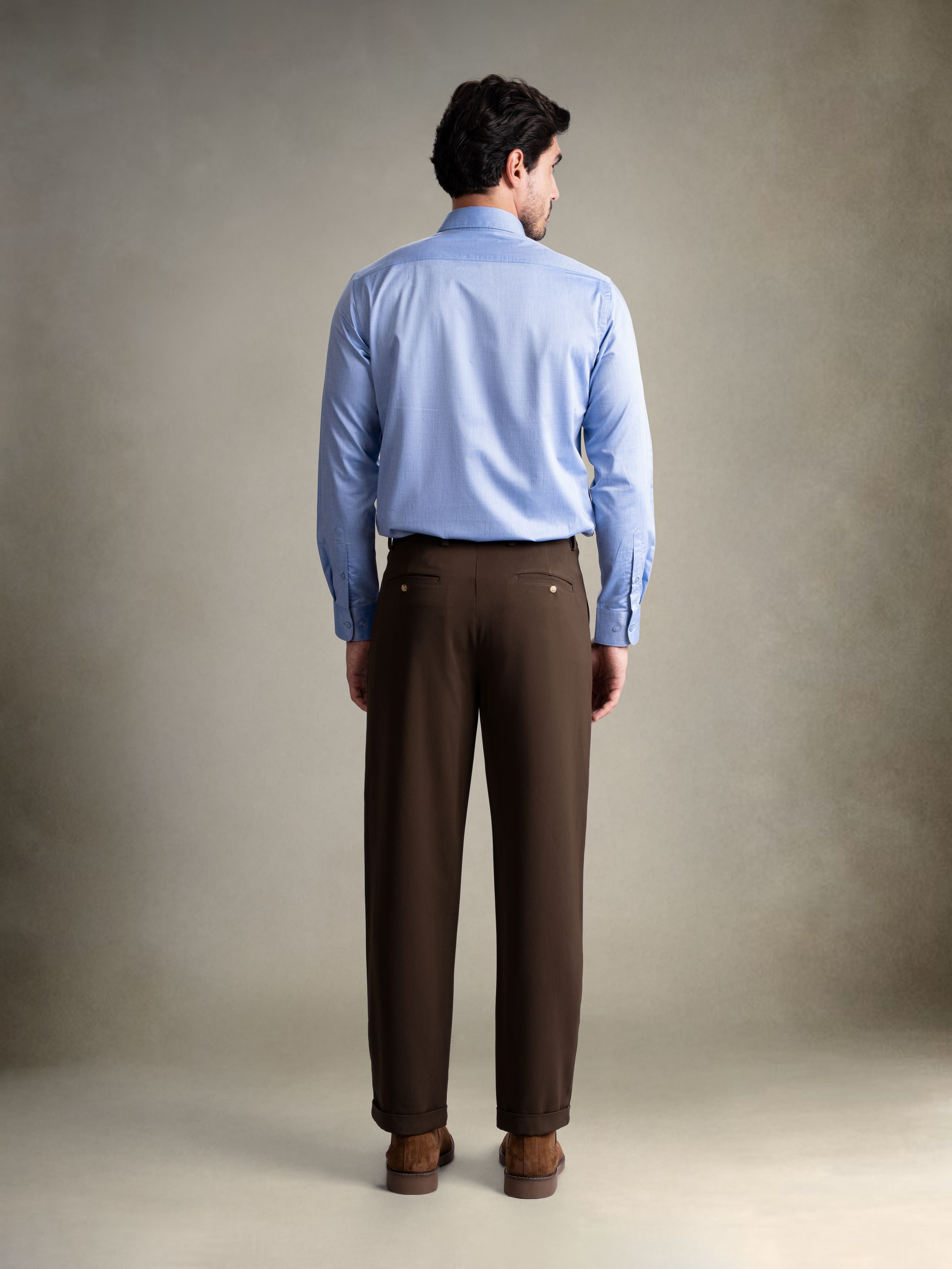 100% Egyptian Cotton 9-to-9 Formal Shirt - Mid Blue