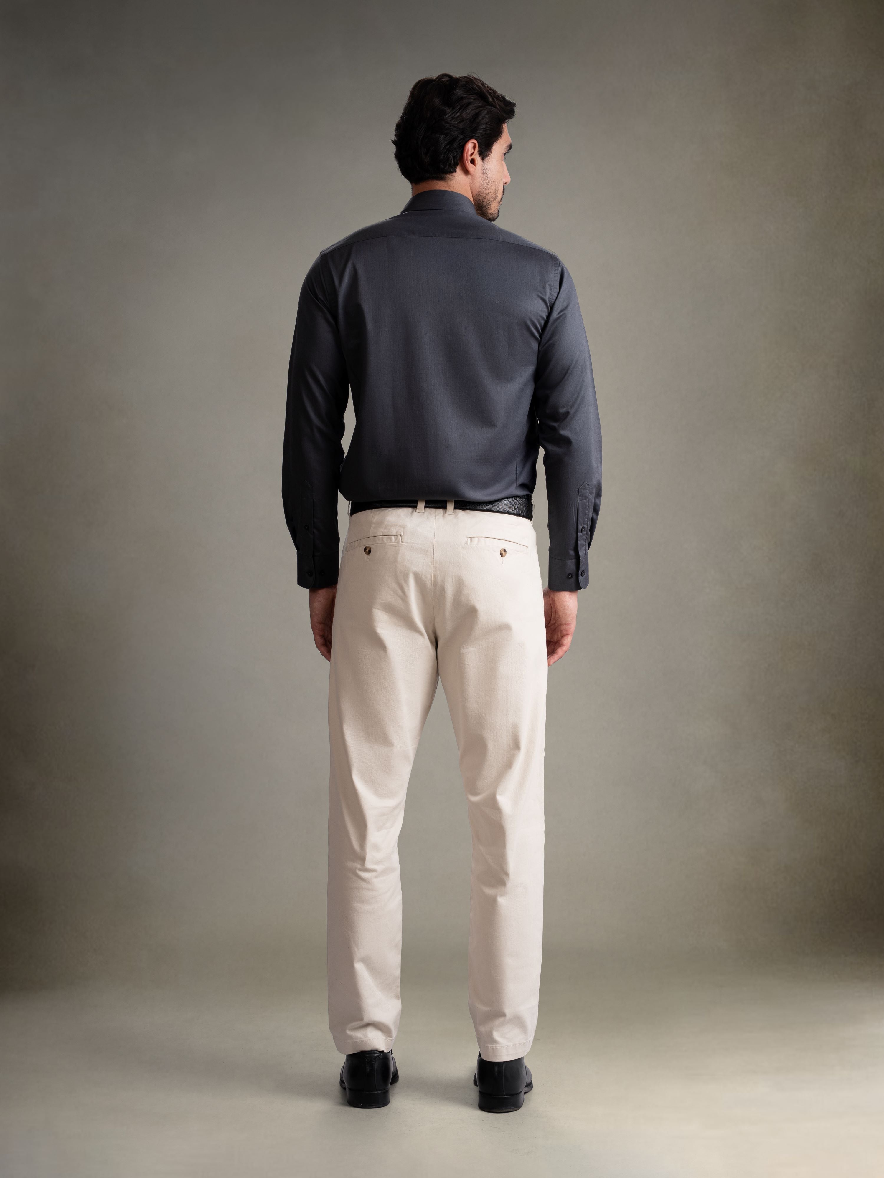 100% Egyptian Cotton 9-to-9 Formal Shirt - Dark Grey