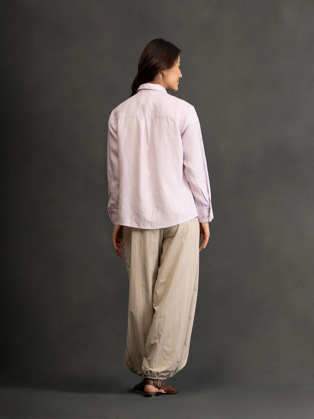 100% European Linen Everyday Shirt - Lilac