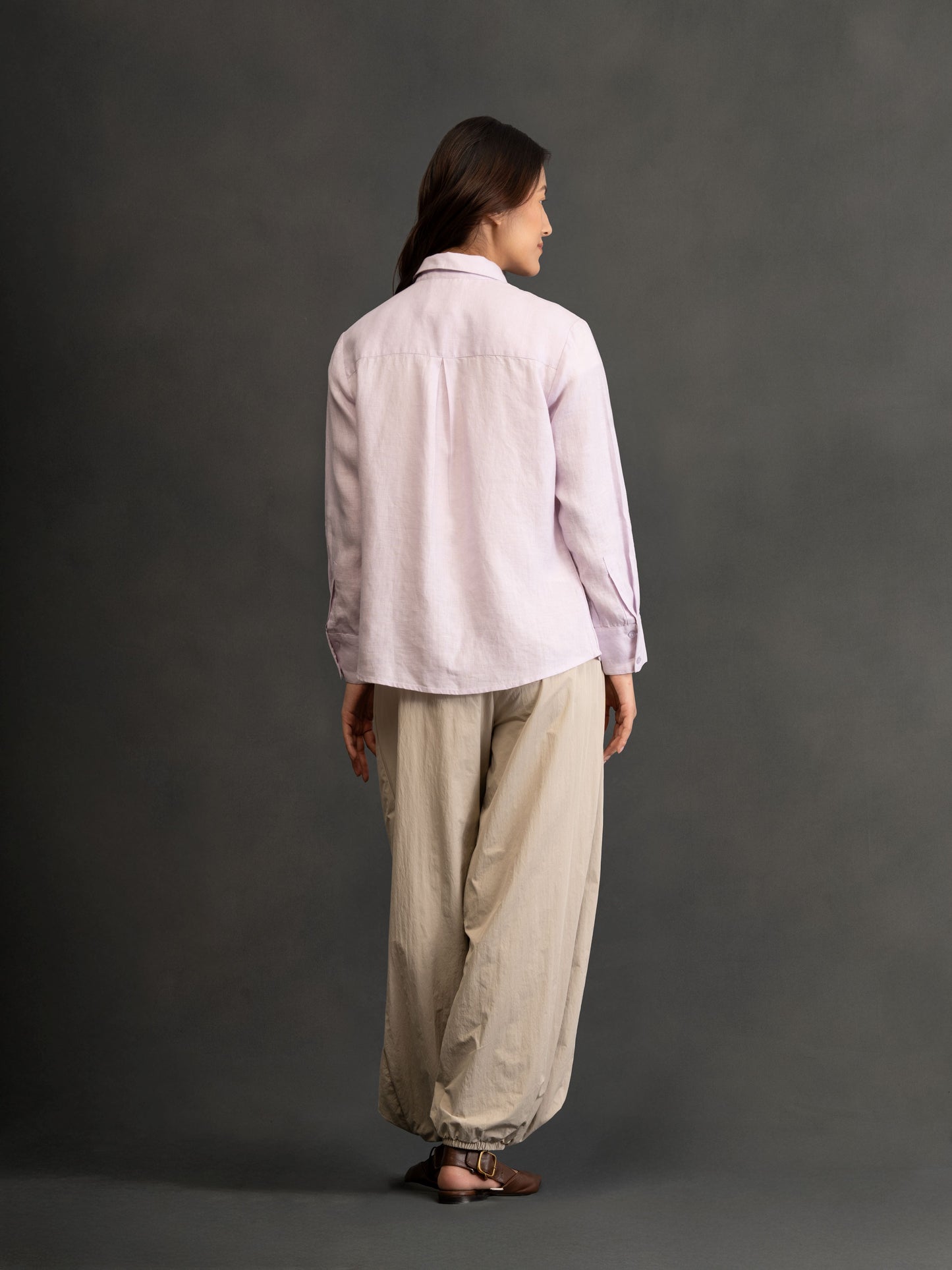100% European Linen Everyday Shirt - Lilac