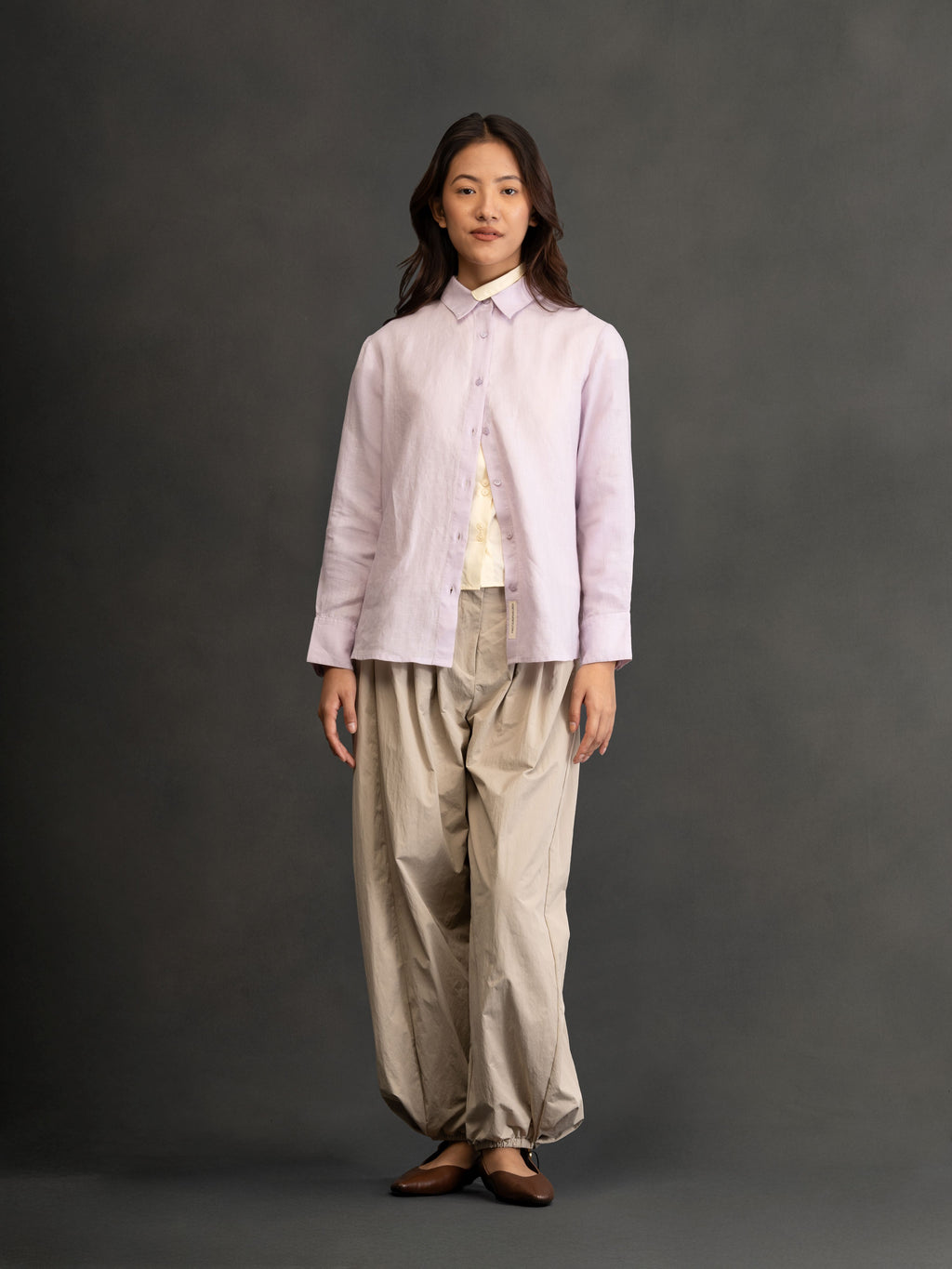 100% European Linen Everyday Shirt - Lilac