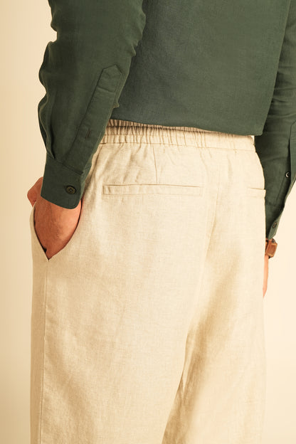 100% European Linen Relaxed Fit Trousers