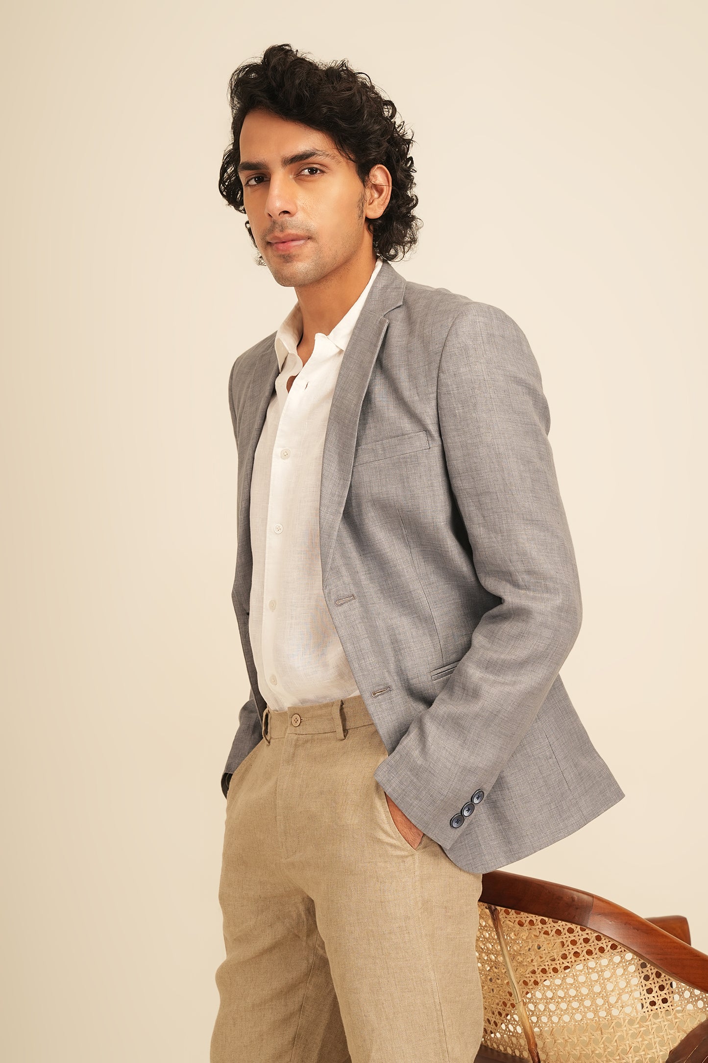 100% European Linen Straight Fit Trousers