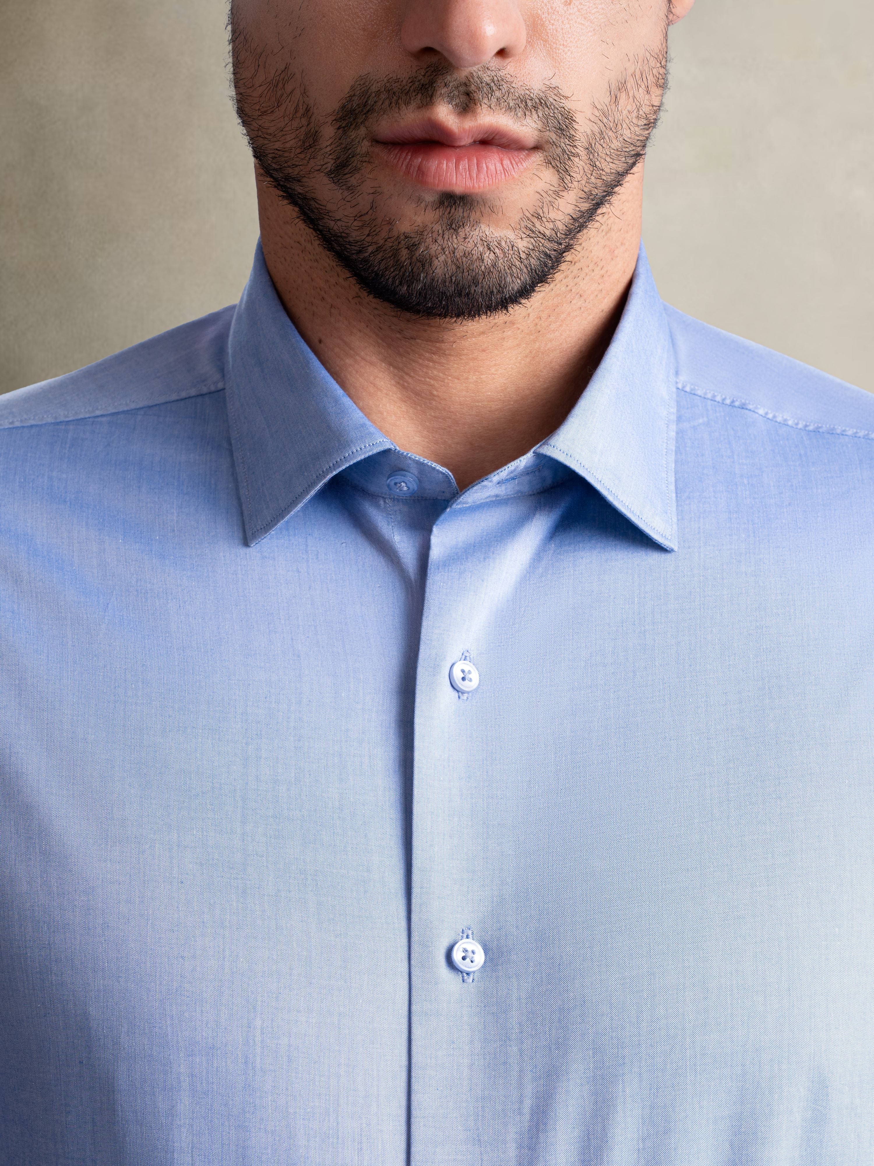 100% Egyptian Cotton 9-to-9 Formal Shirt - Mid Blue