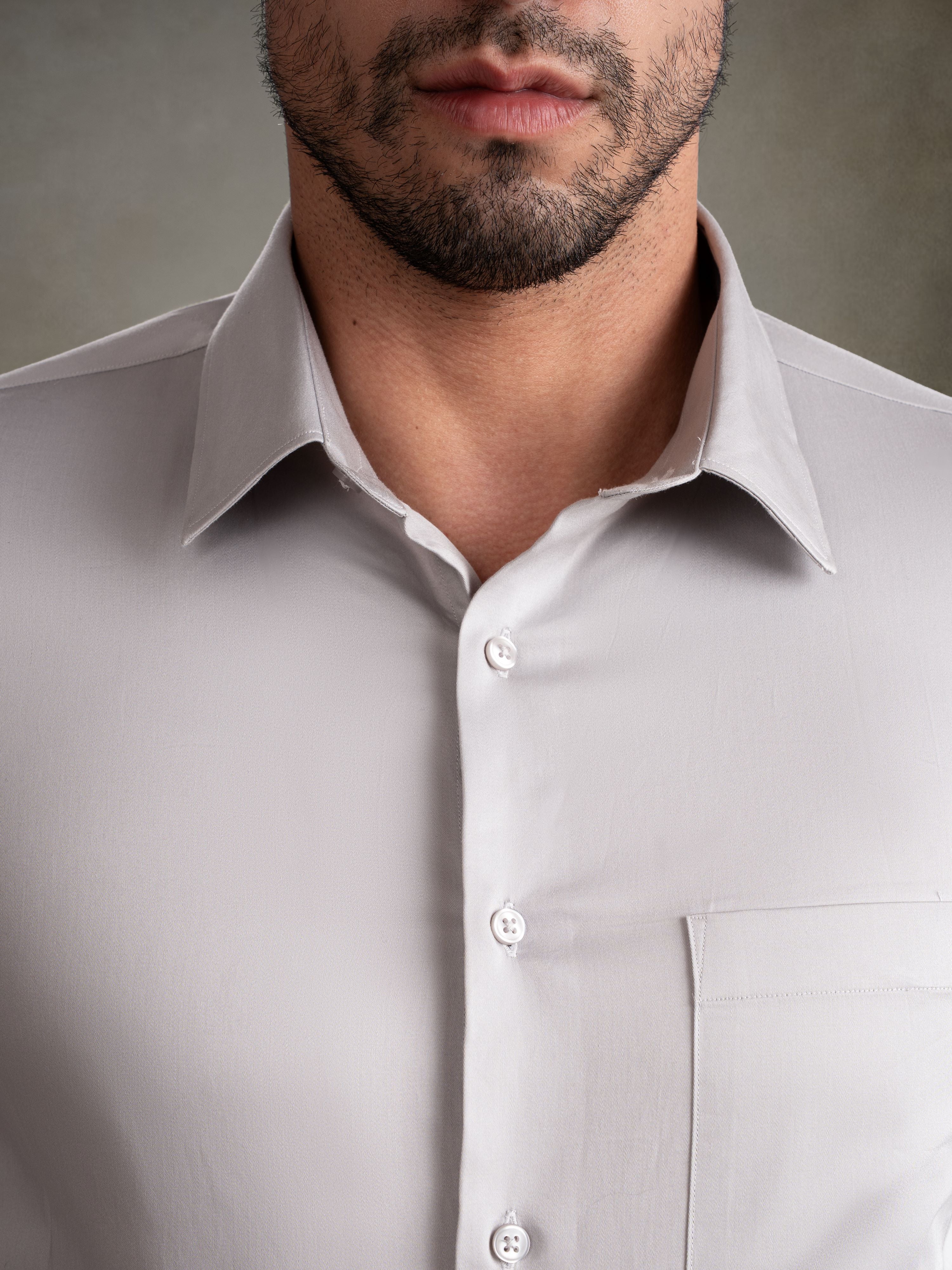 100% Egyptian Cotton Everyday Formal Shirt - Grey