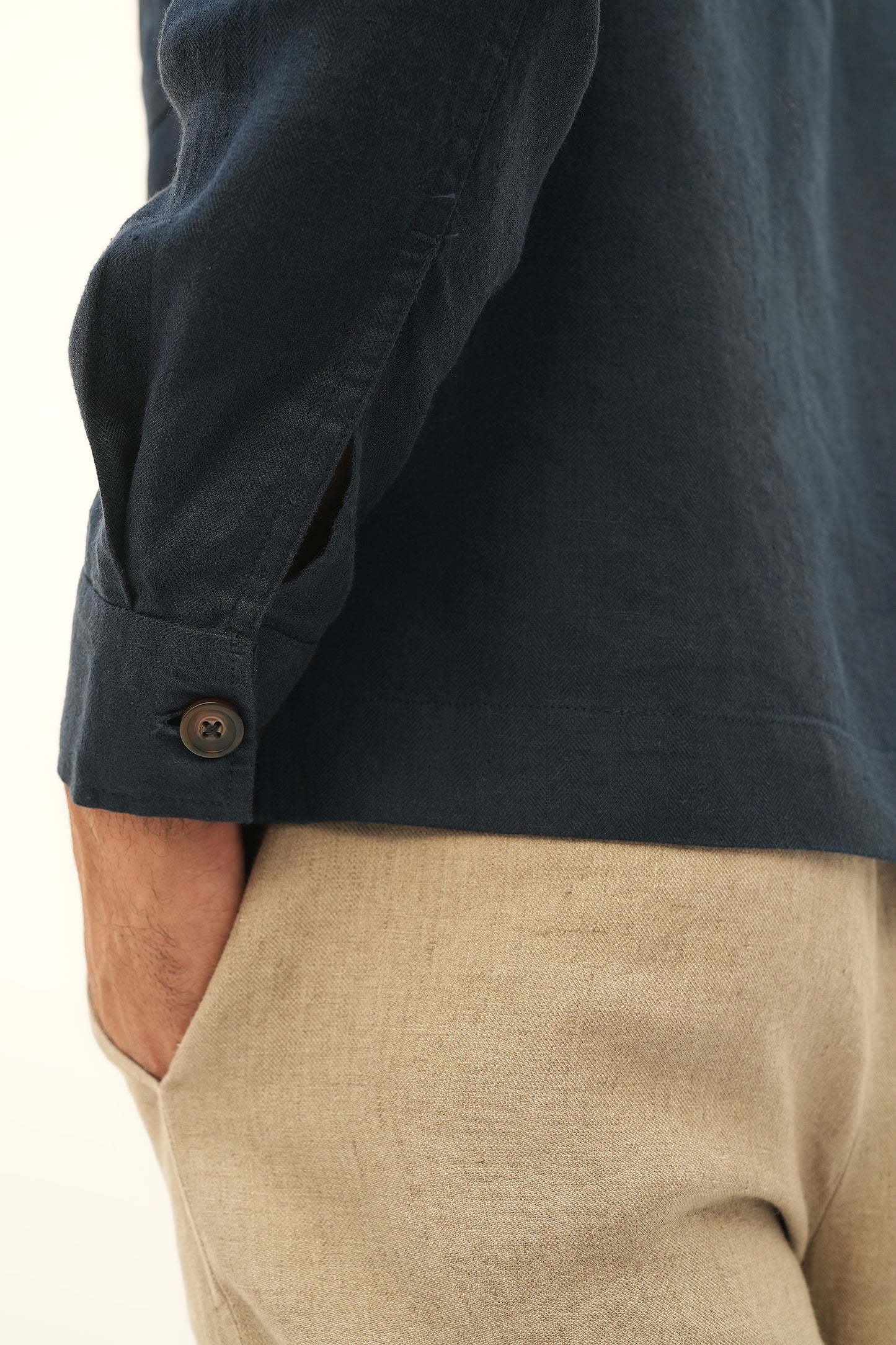 100% European Linen Utility Shacket