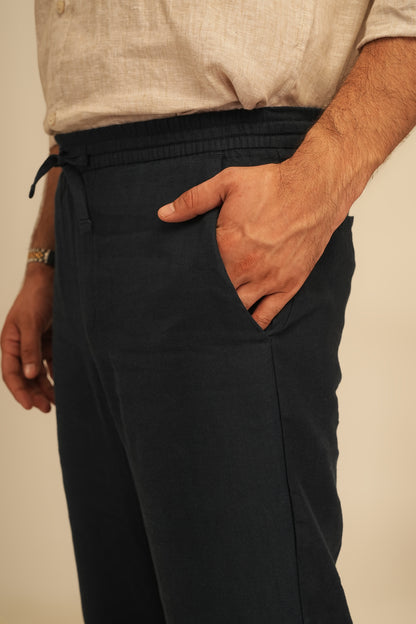 100% European Linen Relaxed Fit Trousers