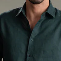 100% European Linen Classic Everyday Shirt - Teal