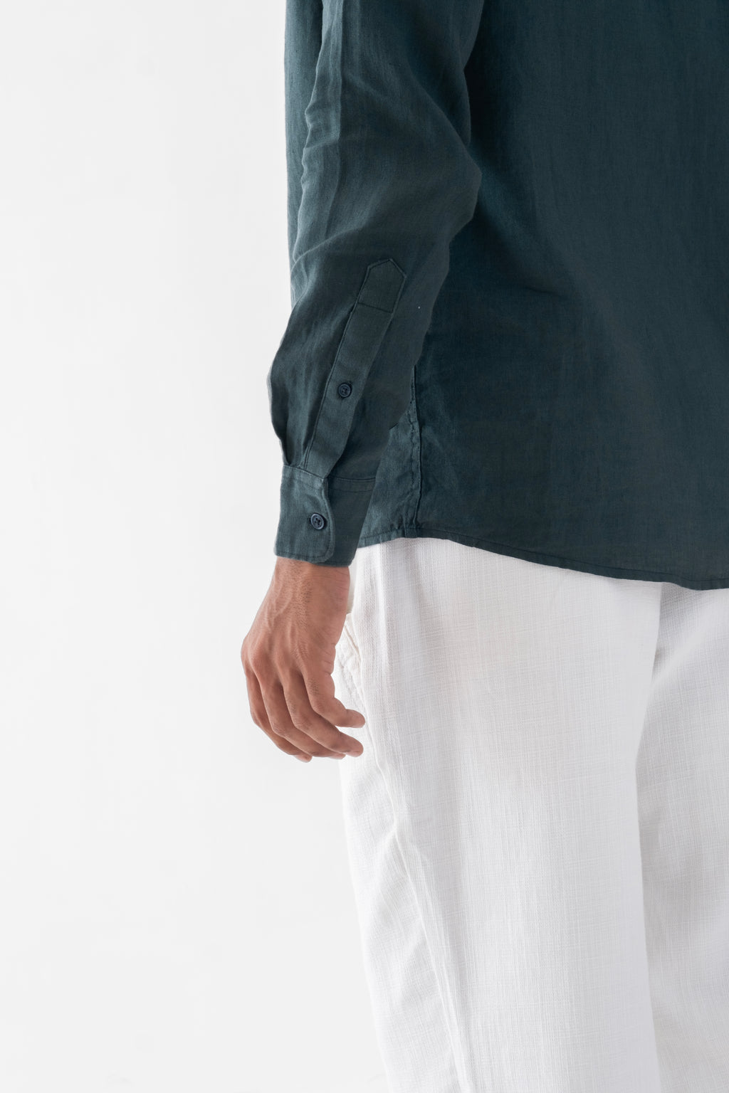 100% European Linen Classic Everyday Shirt - Teal