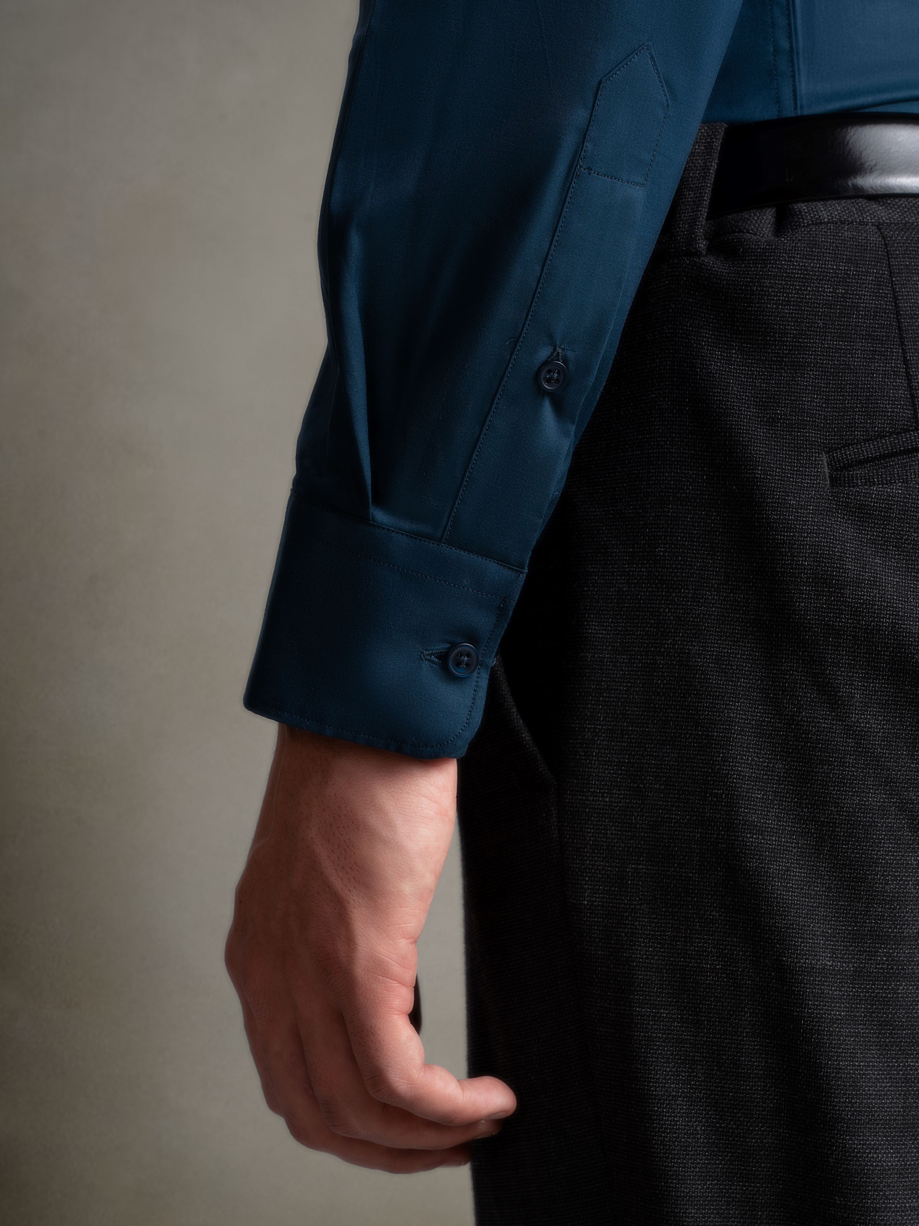 100% Egyptian Cotton 9-to-9 Formal Shirt - Teal