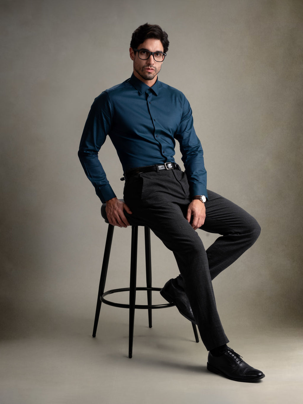 100% Egyptian Cotton 9-to-9 Formal Shirt - Teal