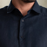 100% European Linen Classic Everyday Shirt - Navy