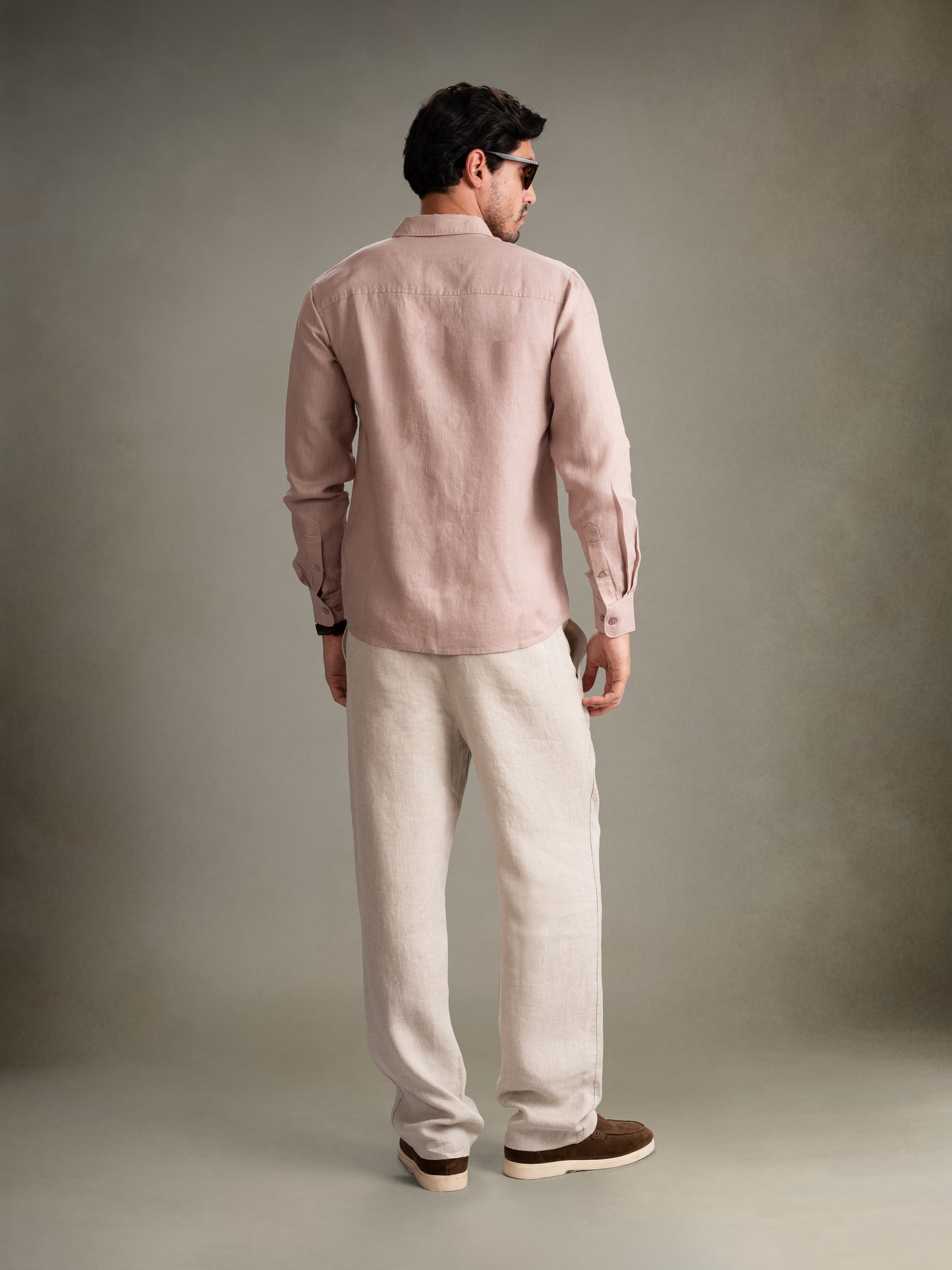 100% European Linen Classic Everyday Shirt - Maison X - Sage Green