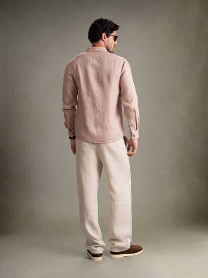 100% European Linen Classic Everyday Shirt - Maison X - Sage Green