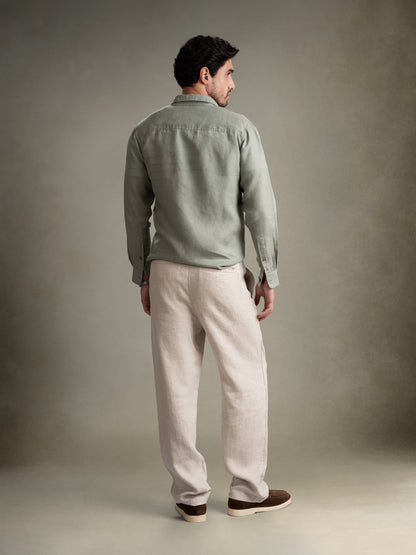 100% European Linen Classic Everyday Shirt - Maison X - White