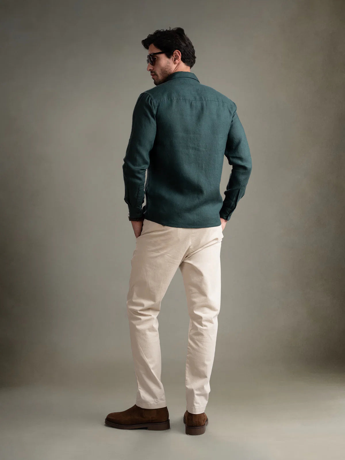 100% European Linen Classic Everyday Shirt - Teal