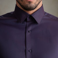 100% Egyptian Cotton 9-to-9 Formal Shirt - Deep Purple