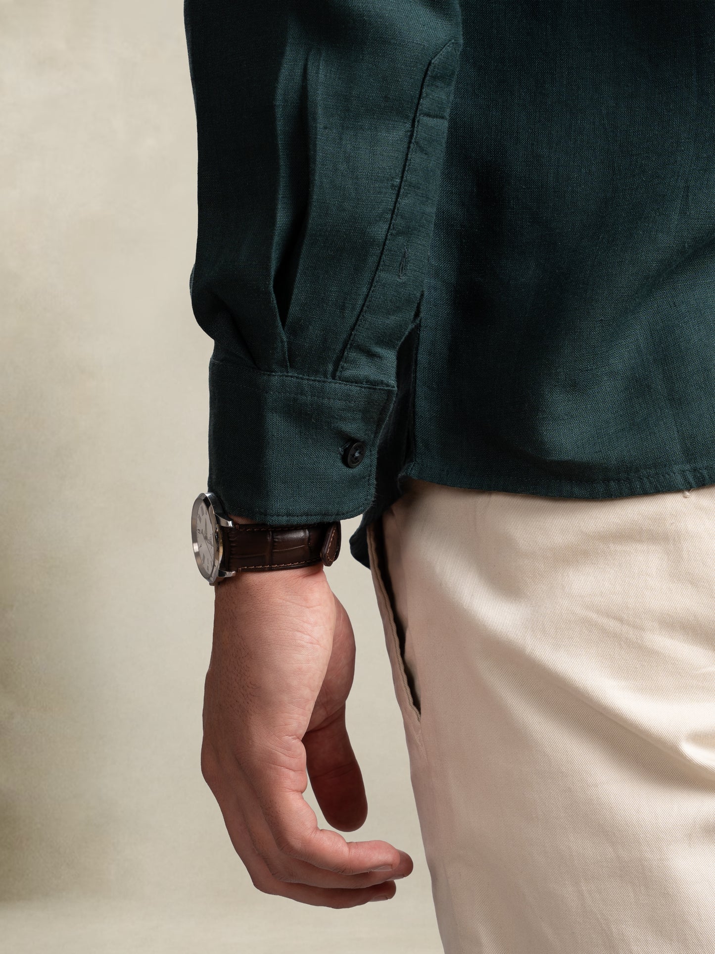 100% European Linen Classic Everyday Shirt - Maison X - Sage Green