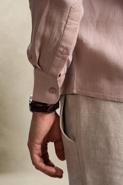 100% European Linen Classic Everyday Shirt - Maison X - Sage Green