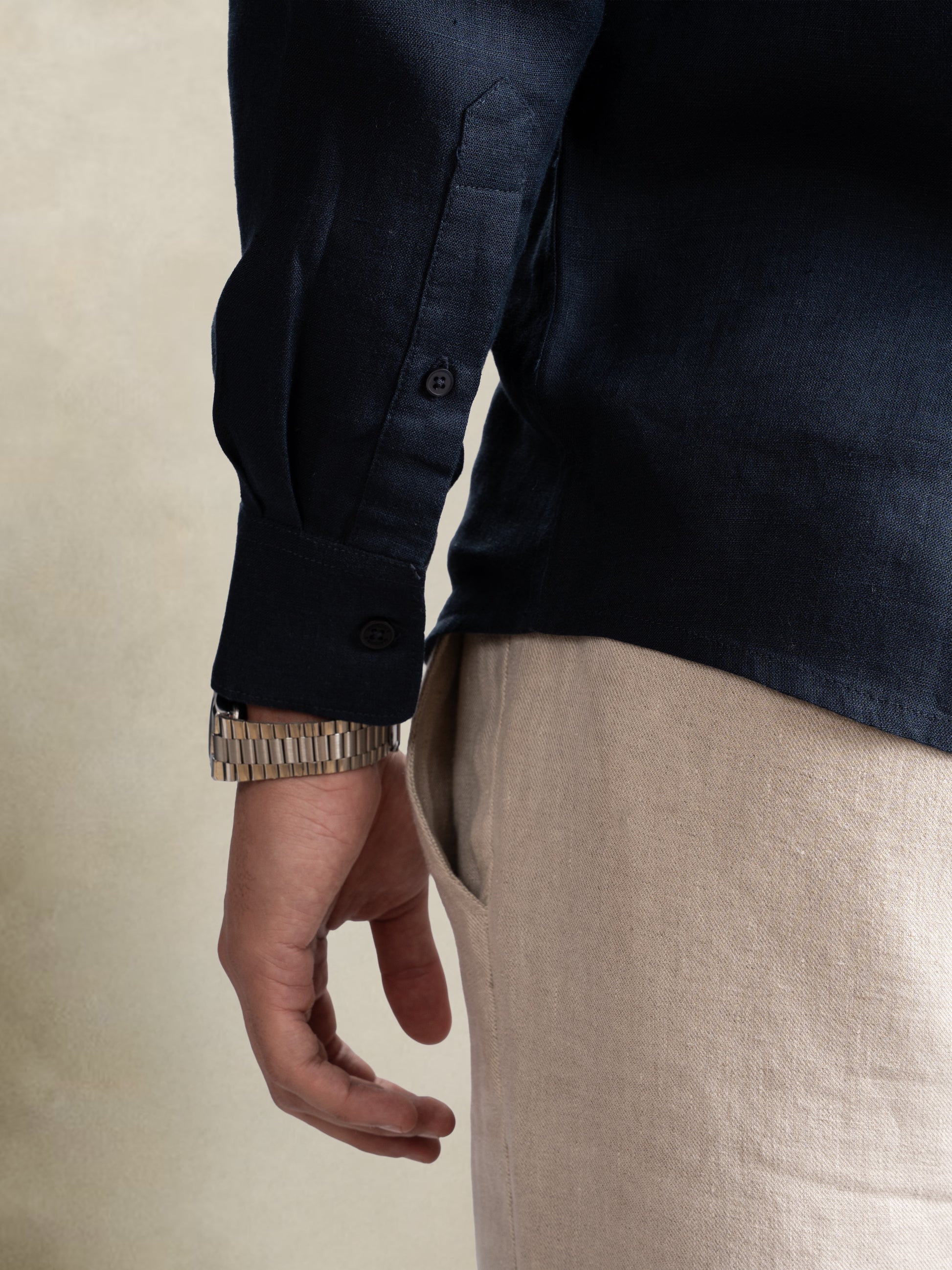 100% European Linen Classic Everyday Shirt - Maison X - Sage Green