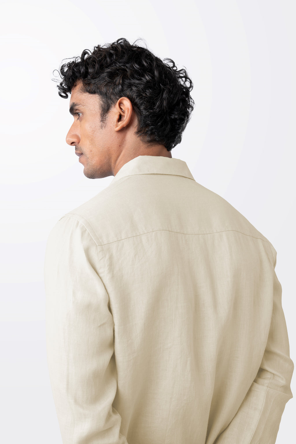 100% European Linen Classic Everyday Shirt - Cream