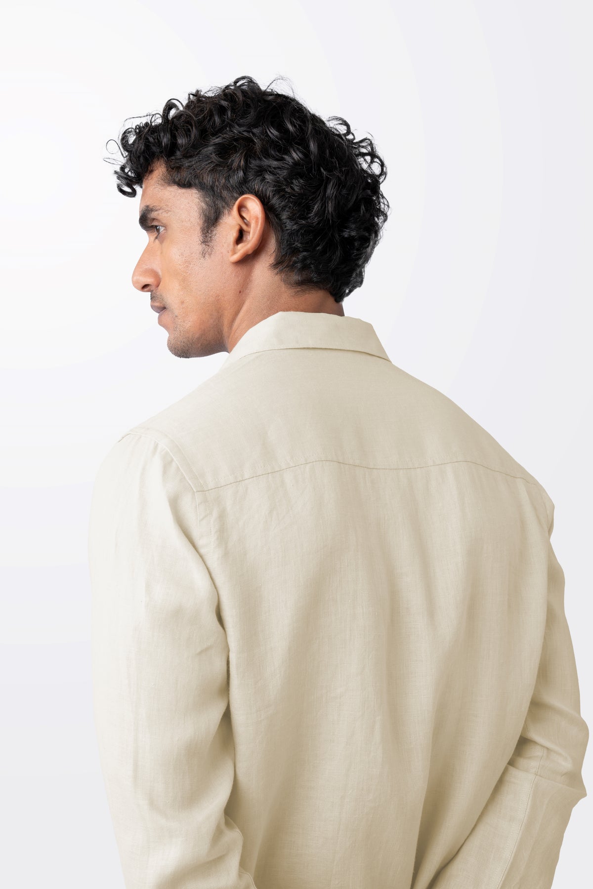 100% European Linen Classic Everyday Shirt - Cream