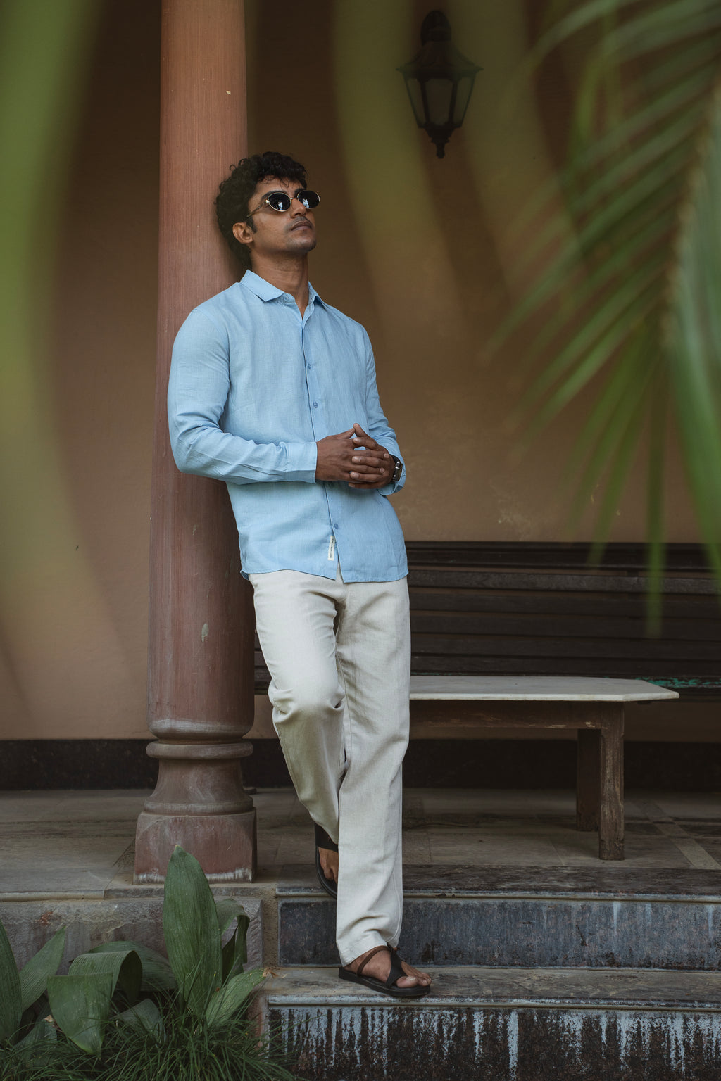 100% European Linen Classic Everyday Shirt - Sea Blue