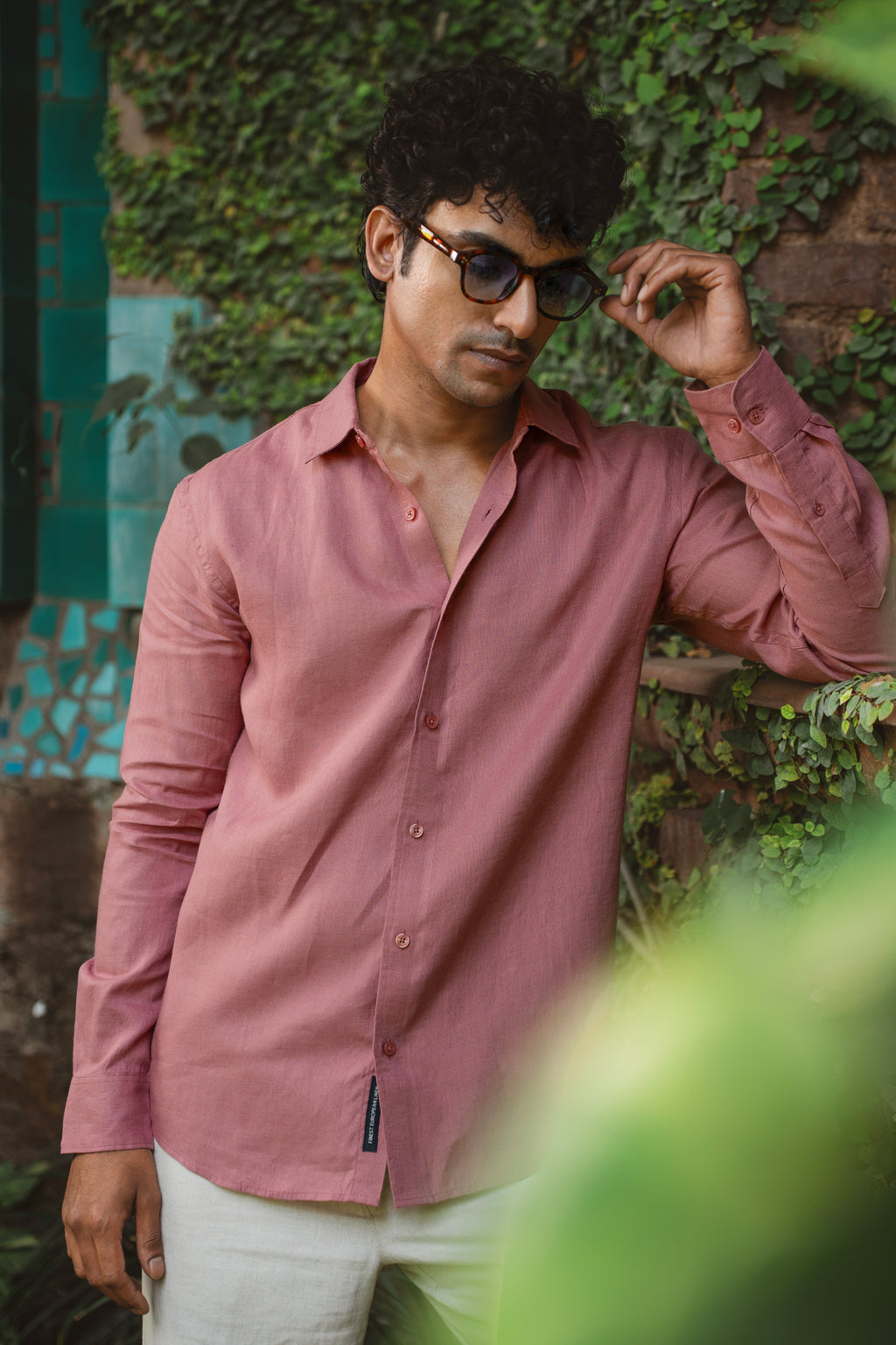 100% European Linen Classic Everyday Shirt - Rose