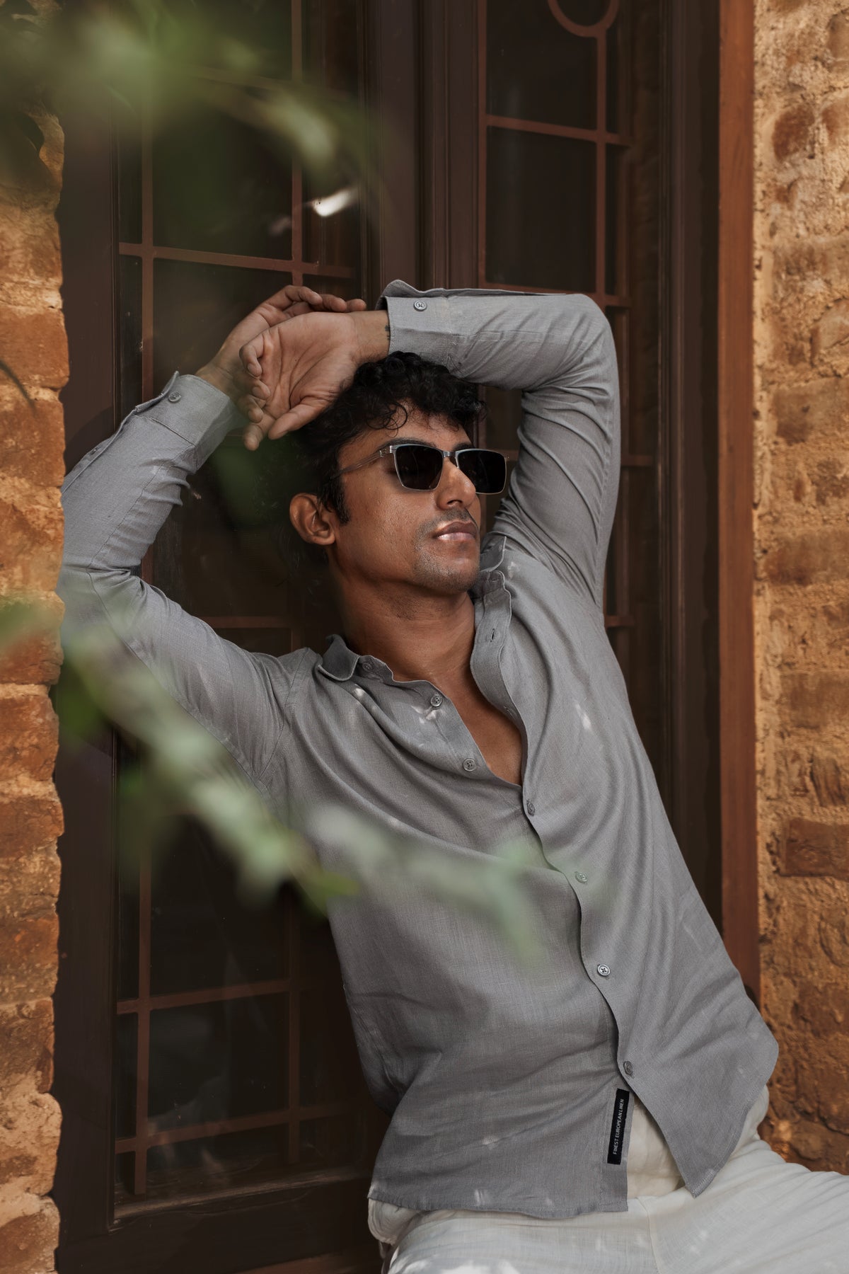 100% European Linen Classic Everyday Shirt - Grey