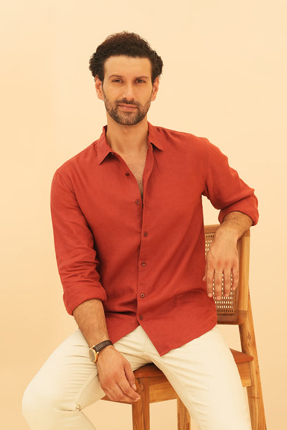 100% European Linen Classic Everyday Shirt