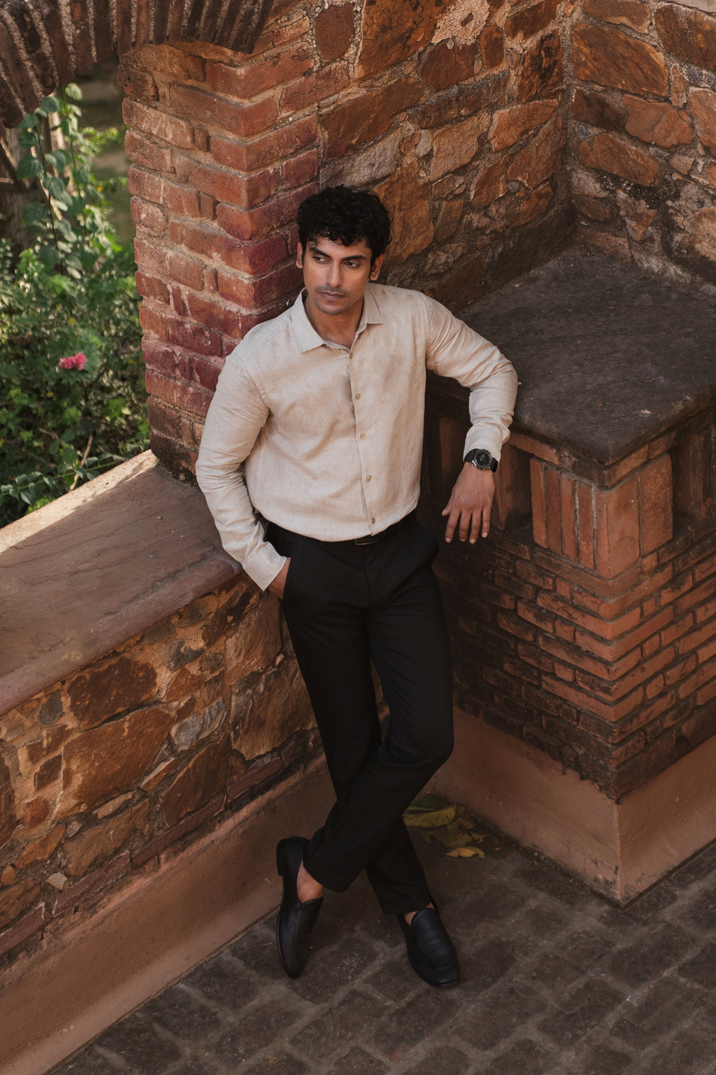 100% European Linen Classic Everyday Shirt - Natural