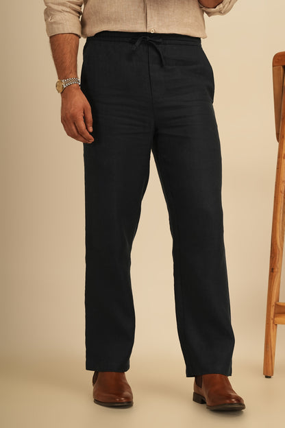 100% European Linen Relaxed Fit Trousers