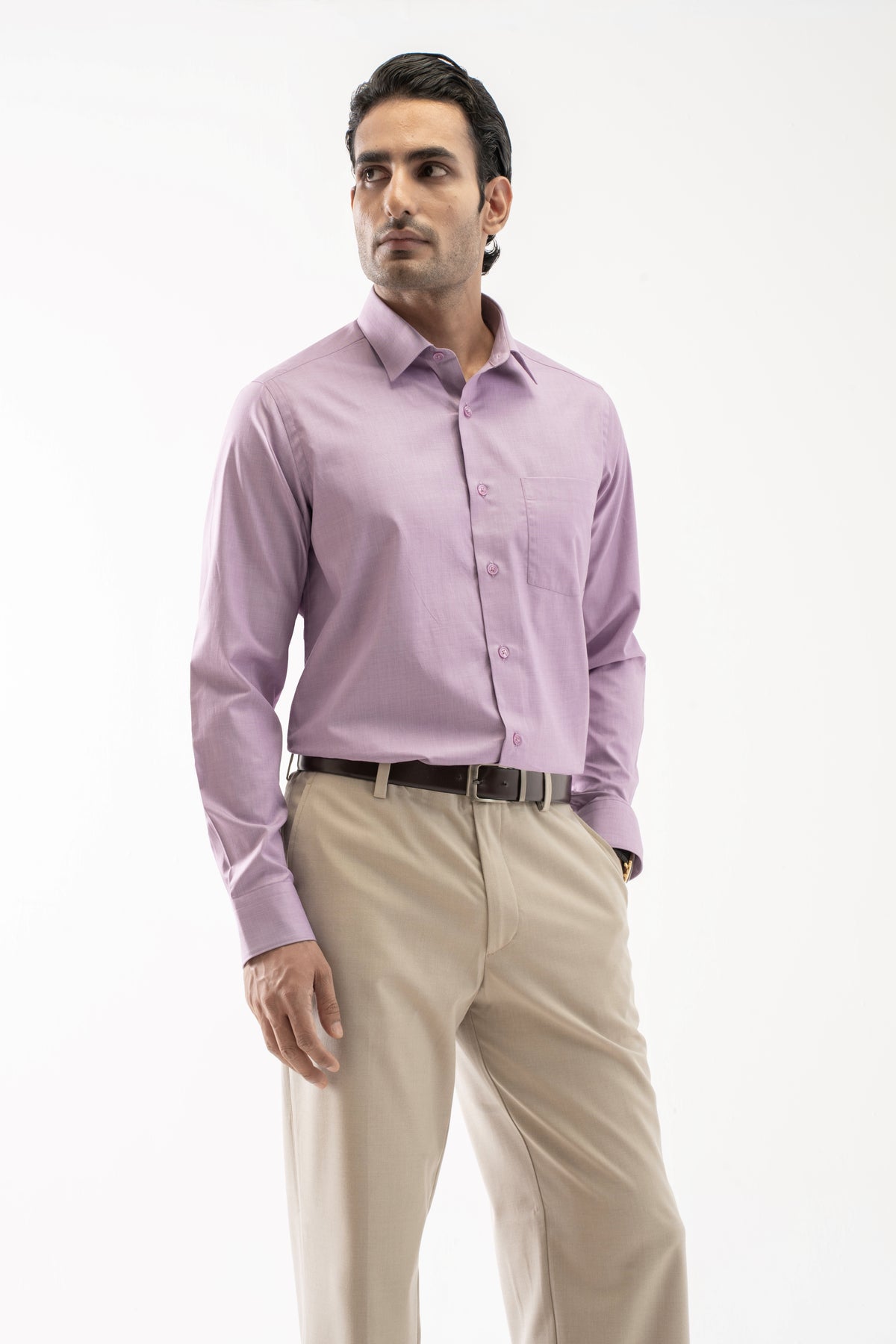 100% Giza Cotton Signature Formal Shirt - Mauve