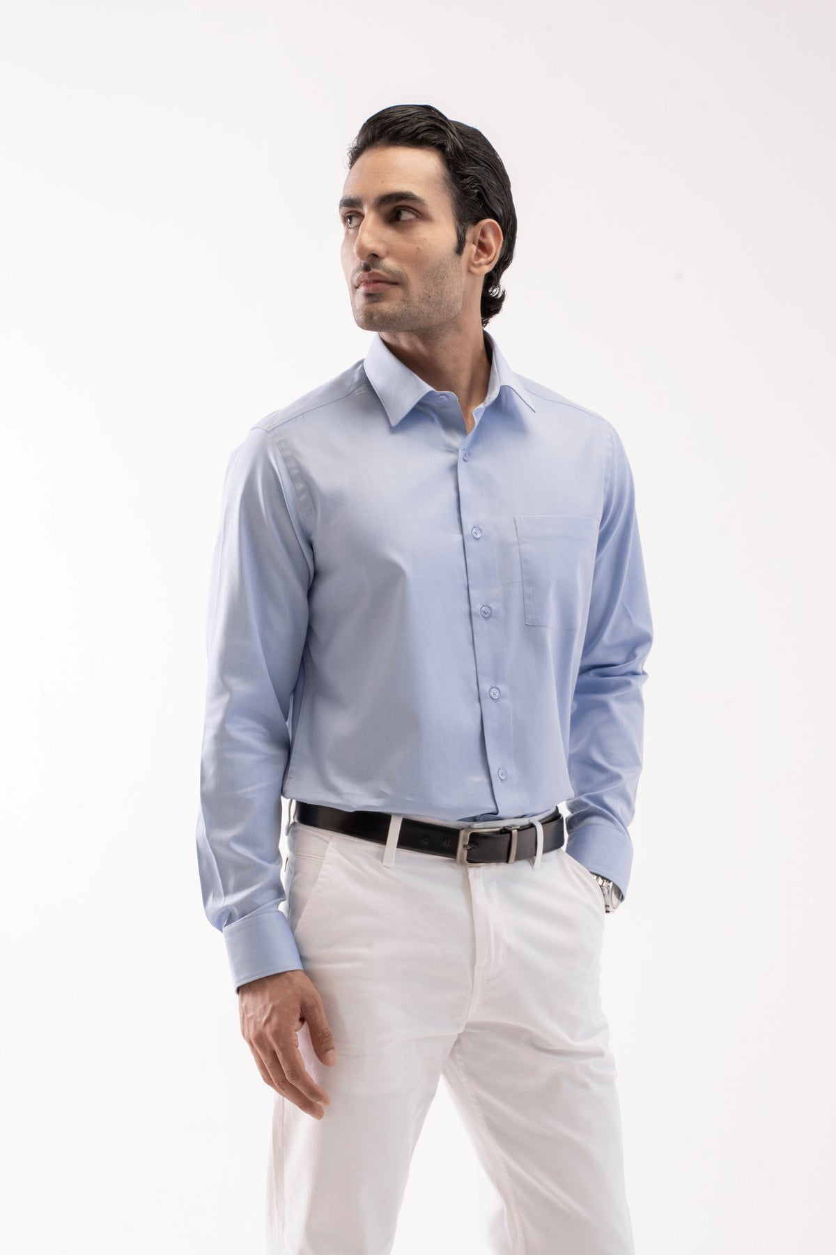 100% Giza Cotton Signature Formal Shirt - Blue