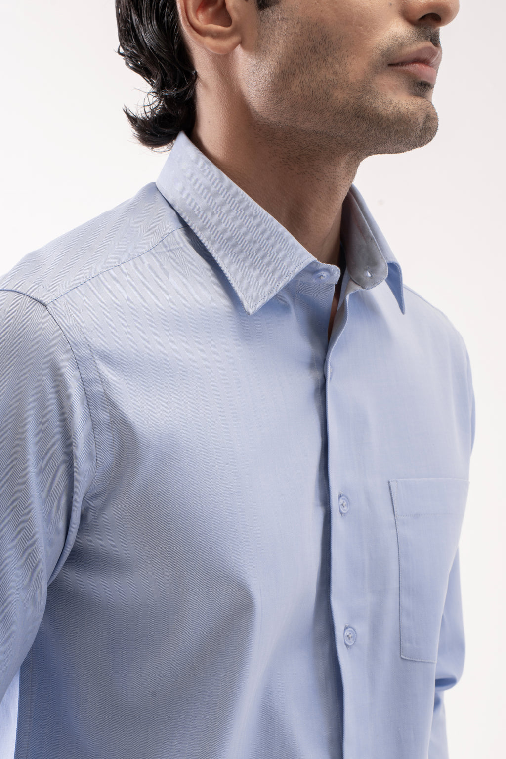 100% Giza Cotton Signature Formal Shirt - Blue