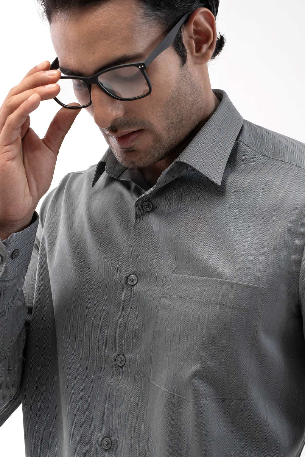 100% Giza Cotton Signature Formal Shirt - Charcoal