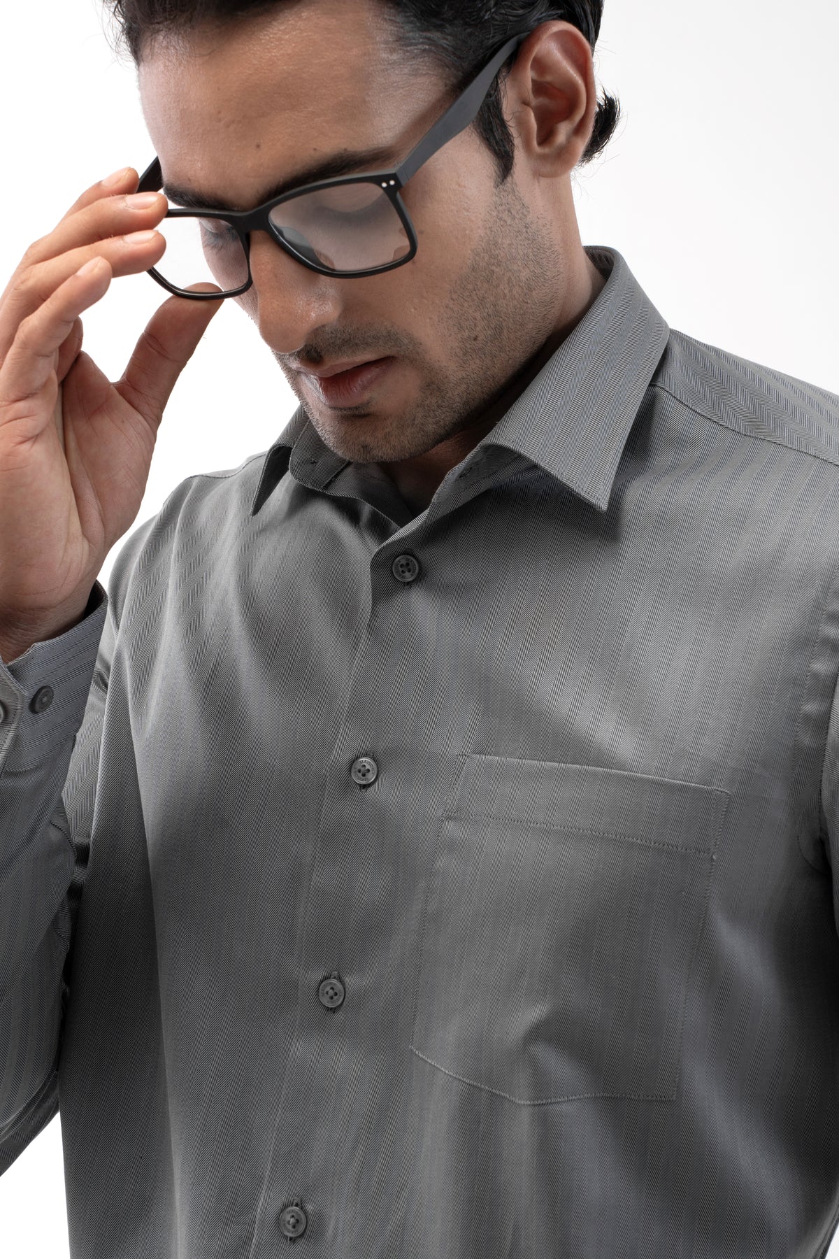 100% Giza Cotton Signature Formal Shirt - Charcoal