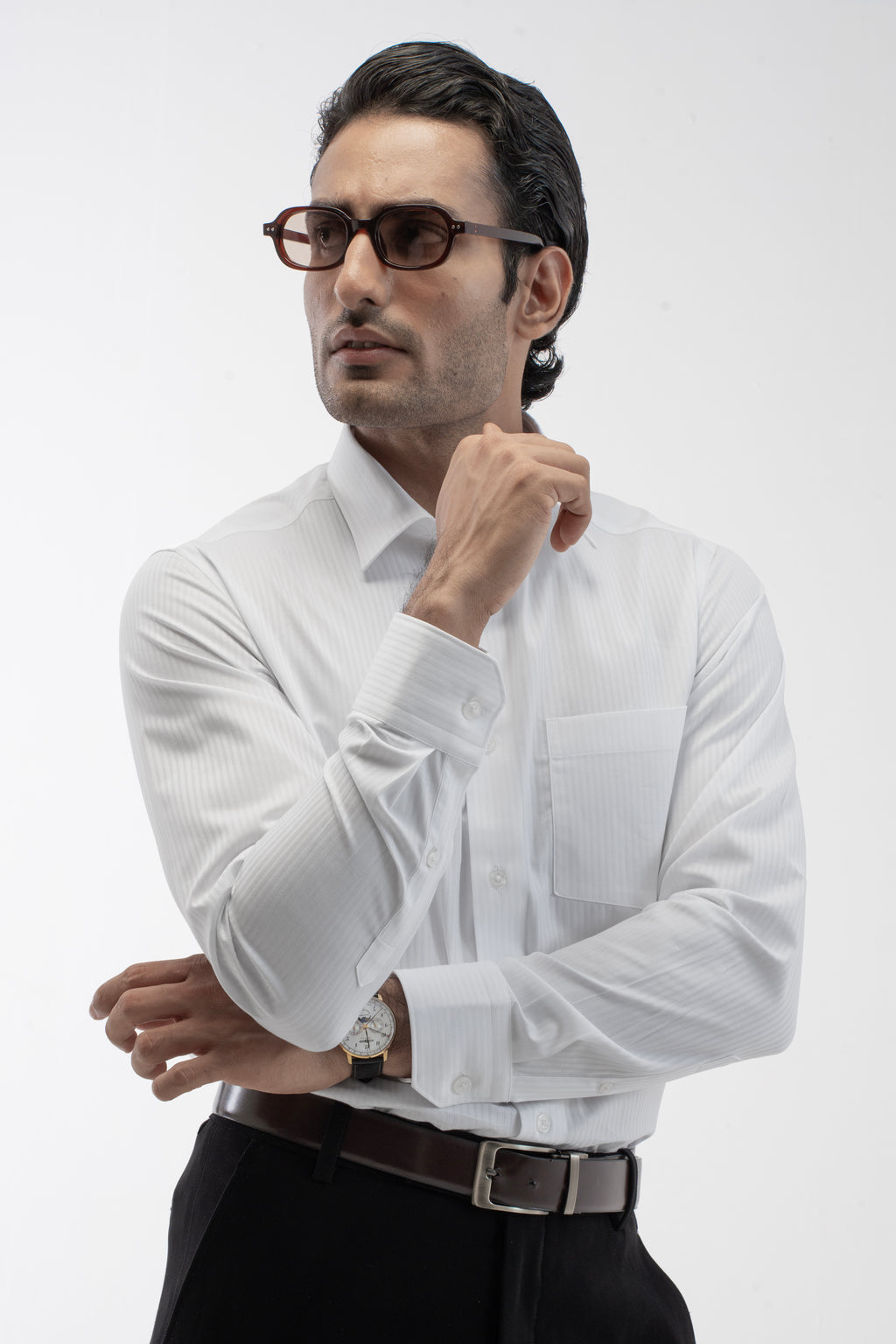 Giza Cotton Classic Executive Shirt - White