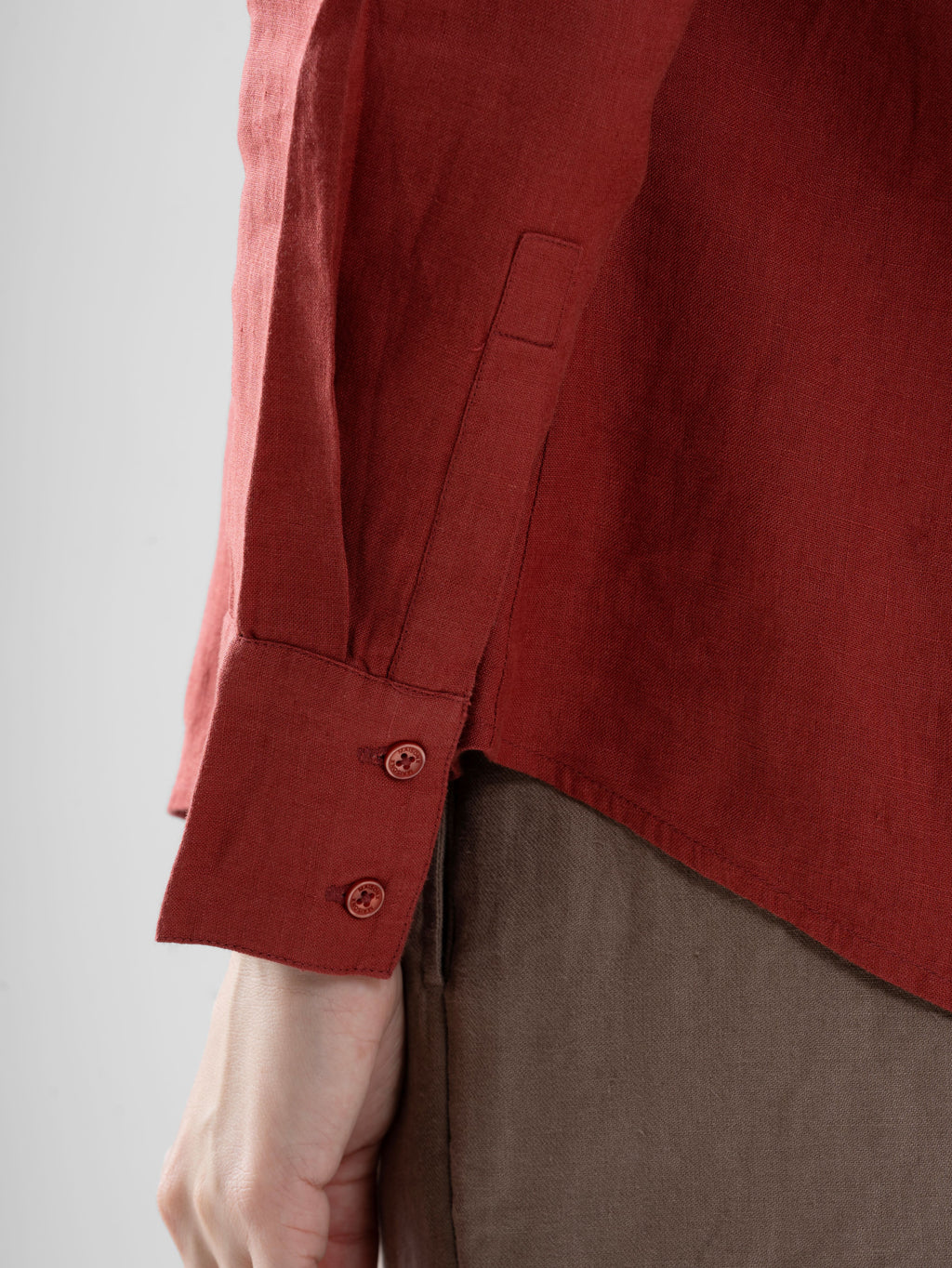 100% European Linen Everyday Shirt - Rosewood